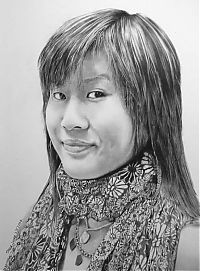 Art & Creativity: pencil drawing female portrait