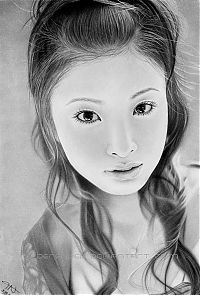 Art & Creativity: pencil drawing female portrait