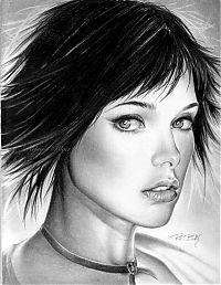 Art & Creativity: pencil drawing female portrait