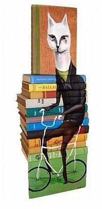 Art & Creativity: artwork on spines of stacked books