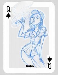 Art & Creativity: queen playing card