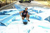 Art & Creativity: 3D pictures art in parks of Moscow, Russia