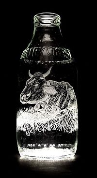 Art & Creativity: Milk bottle art by Charlotte Hughes-Martin