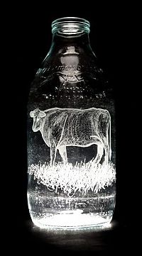 TopRq.com search results: Milk bottle art by Charlotte Hughes-Martin