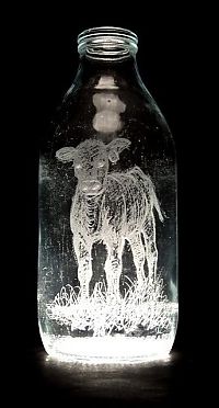 Art & Creativity: Milk bottle art by Charlotte Hughes-Martin