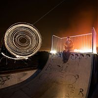 Art & Creativity: playing with light in a skate park