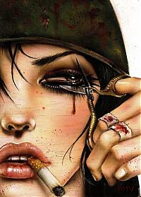 Art & Creativity: Smoking girl by Brian M. Viveros