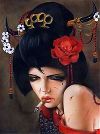 Art & Creativity: Smoking girl by Brian M. Viveros