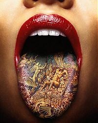 Art & Creativity: tongue tattoo