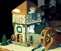 Art & Creativity: gingerbread house with candy decorations