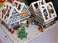 TopRq.com search results: gingerbread house with candy decorations