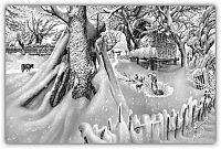 Art & Creativity: winter pencil drawing