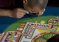 Art & Creativity: Tibetan monks make Sand Mandala, Placerville, California, United States