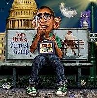 Art & Creativity: Caricature of US president Barack Hussein Obama II