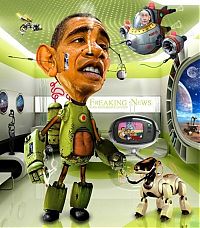 Art & Creativity: Caricature of US president Barack Hussein Obama II