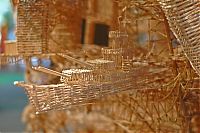 Art & Creativity: Rolling Through the Bay toothpick sculpture by Scott Weaver