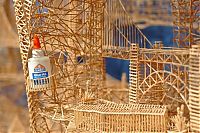 Art & Creativity: Rolling Through the Bay toothpick sculpture by Scott Weaver