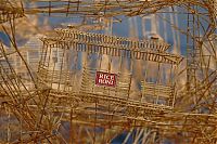 Art & Creativity: Rolling Through the Bay toothpick sculpture by Scott Weaver