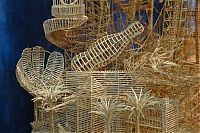 Art & Creativity: Rolling Through the Bay toothpick sculpture by Scott Weaver