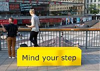 Art & Creativity: Mind your step illusion by Erik Johansson, Sergel's Square, Stockholm, Sweden