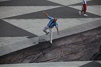 Art & Creativity: Mind your step illusion by Erik Johansson, Sergel's Square, Stockholm, Sweden