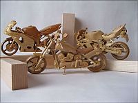 TopRq.com search results: Miniature wooden motorcycles by Vyacheslav Voronovich