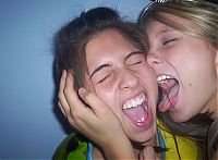 Art & Creativity: young teen college girls at halloween parties