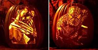 Art & Creativity: Pumpkin carved portrait by Alex Wer