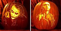 Art & Creativity: Pumpkin carved portrait by Alex Wer