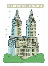 Art & Creativity: Buildings in New York City, illustration by James Gulliver Hancock