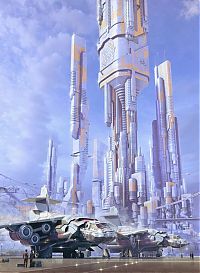 Art & Creativity: Sci-fi urban environment concepts by Stefan Morrell