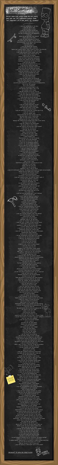 Art & Creativity: bart simpson chalkboard quotes