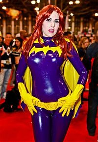 Art & Creativity: cosplay girl wearing a latex outfit