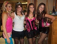 Art & Creativity: young teen college girls at halloween parties