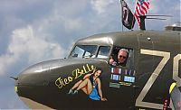 Art & Creativity: nose art painting of a military aircraft