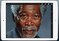 Art & Creativity: Morgan Freeman iPad drawing by Kyle Lambert