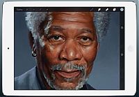 Art & Creativity: Morgan Freeman iPad drawing by Kyle Lambert