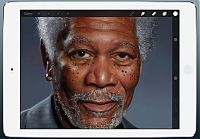 TopRq.com search results: Morgan Freeman iPad drawing by Kyle Lambert