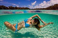 underwater girl portrait