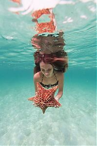 underwater girl portrait