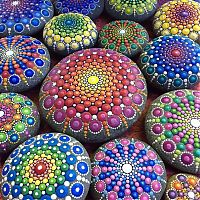 TopRq.com search results: Mandala on ocean stones by Elspeth McLean