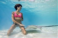 TopRq.com search results: Mermaid and the stingray underwater photography by Christian Coulombe