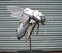 Art & Creativity: Hubcap sculpture creatures by Ptolemy Elrington