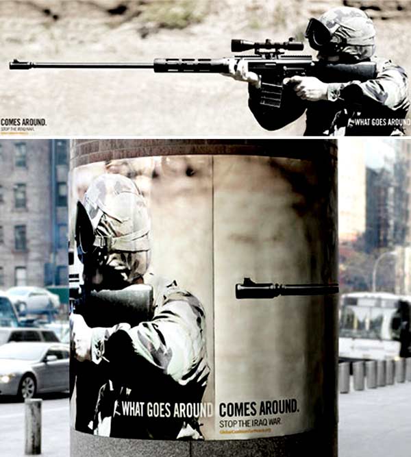 Advertisement campaign to end the war in Iraq