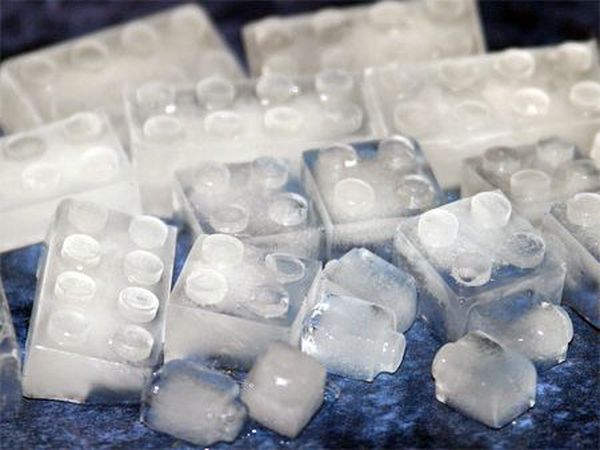 The ice in the glass