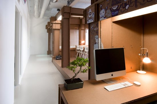 Cardboard Office in Amsterdam