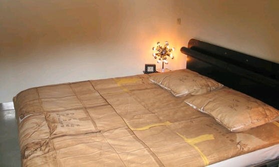 homeless bed from cardboard boxes