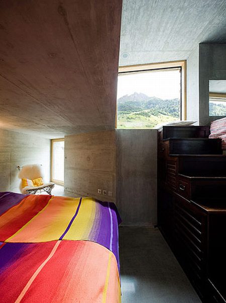 House built inside a mountain, Alps, Switzerland
