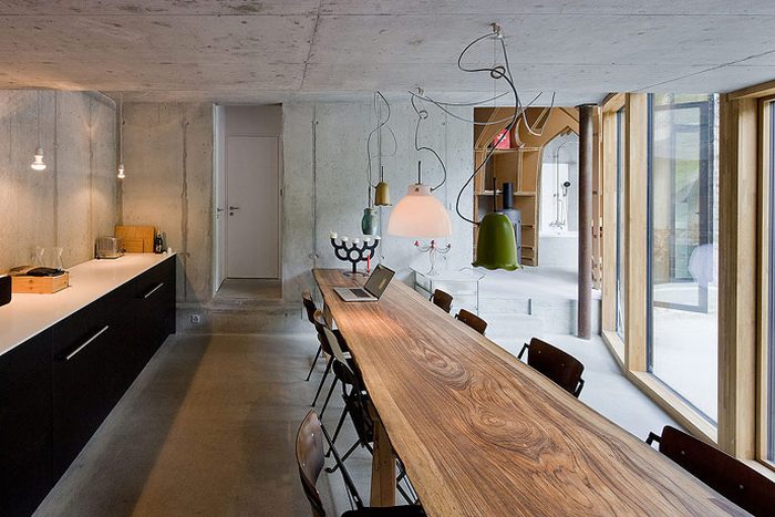 House built inside a mountain, Alps, Switzerland