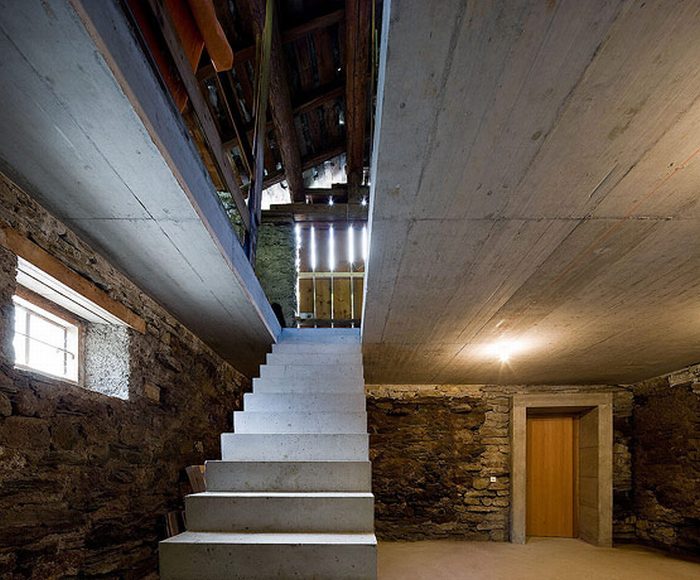 House built inside a mountain, Alps, Switzerland